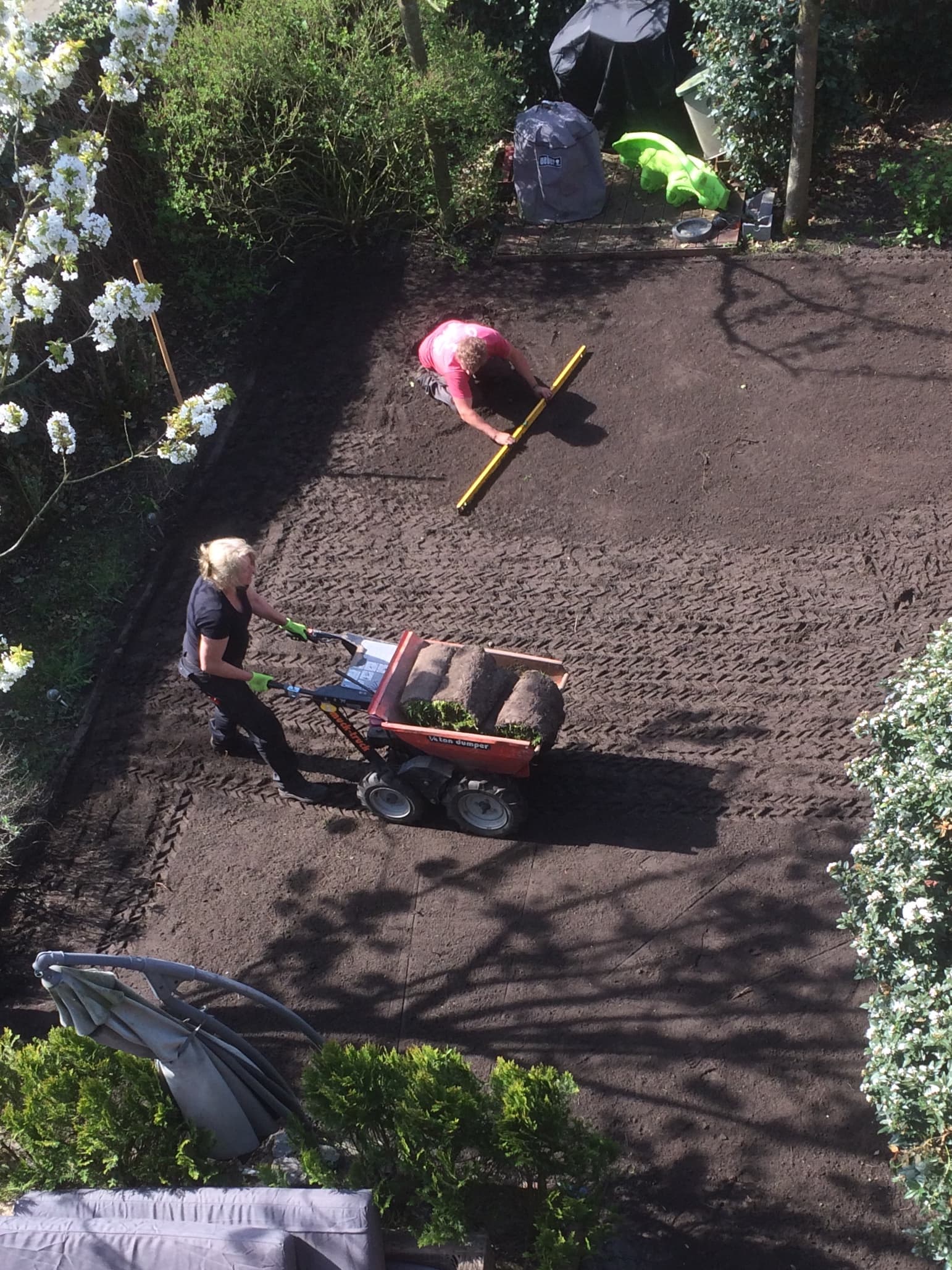 Graszoden leggen in Arnhem