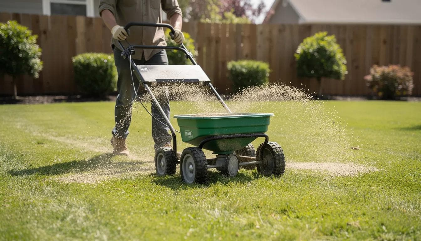Aangetast gazon met bruine plekken door grasziekte